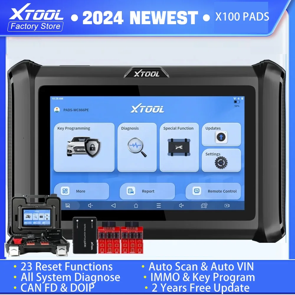 XTOOL X100 PADS X100PAD PLUS Automotive OBD2 IMMO/Key Programming All Key Lost All Systems Car Diagnostic Tools 23 Reset Service