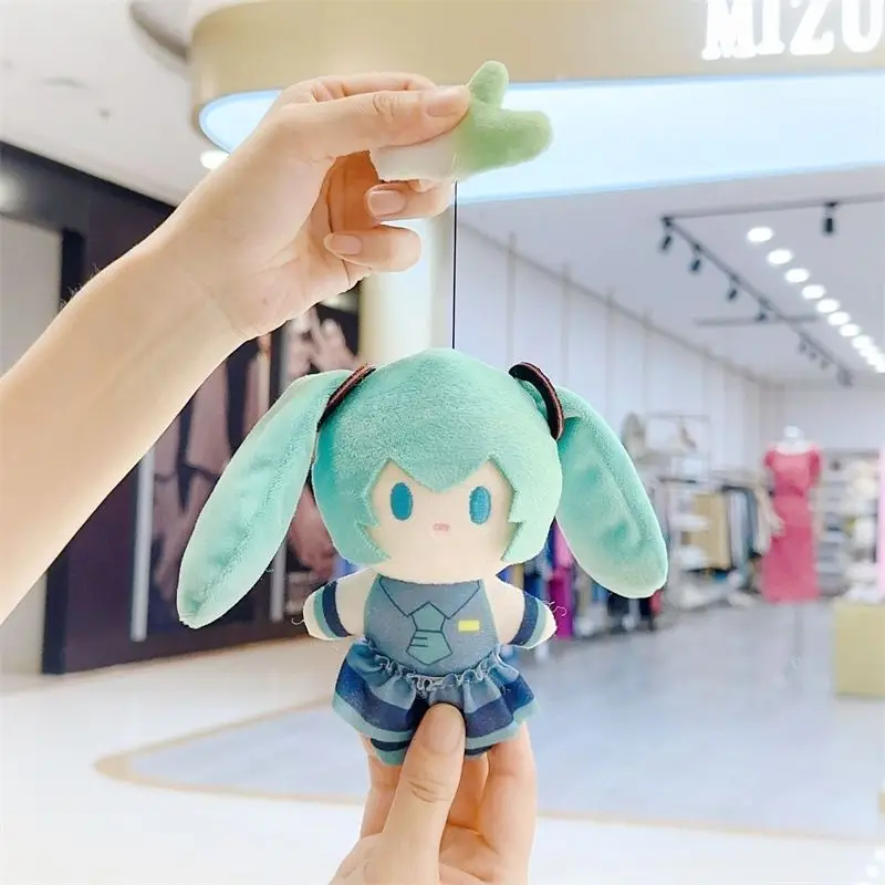 

Cute Cartoon Hatsune Miku Plush Doll Keychain Pendant Anime Movie Peripheral Kawaii Backpack Pendant Accessories Keychain Gift