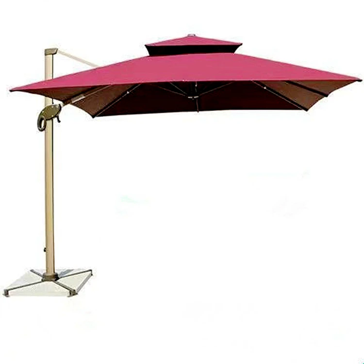 Roman Cantilever Patio Umbrella, Outdoor Beach Garden Parasol, sun shade for market cafe courtyard daily outdoor leisure