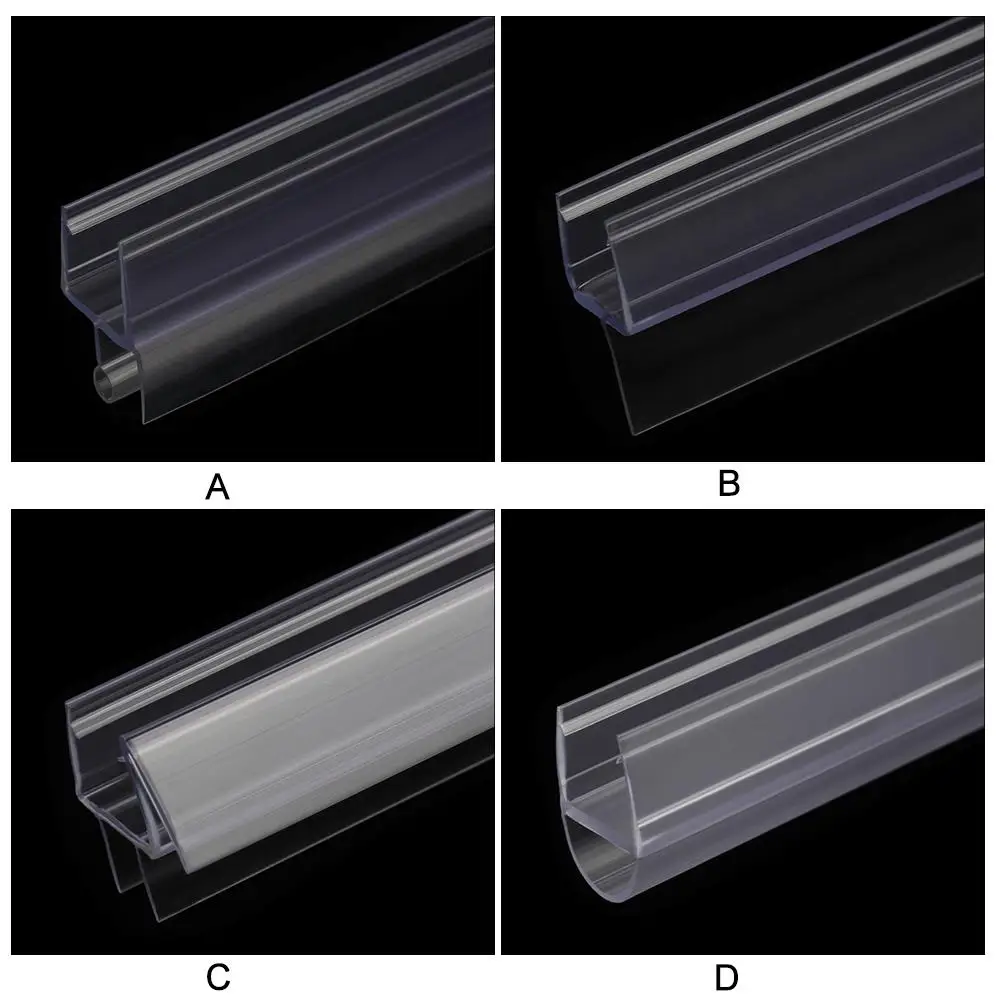 Rubber Household Bath Screen Prevent Bathroom Window Seal Water Baffle Sealing Strips Glass Door Weatherstrip