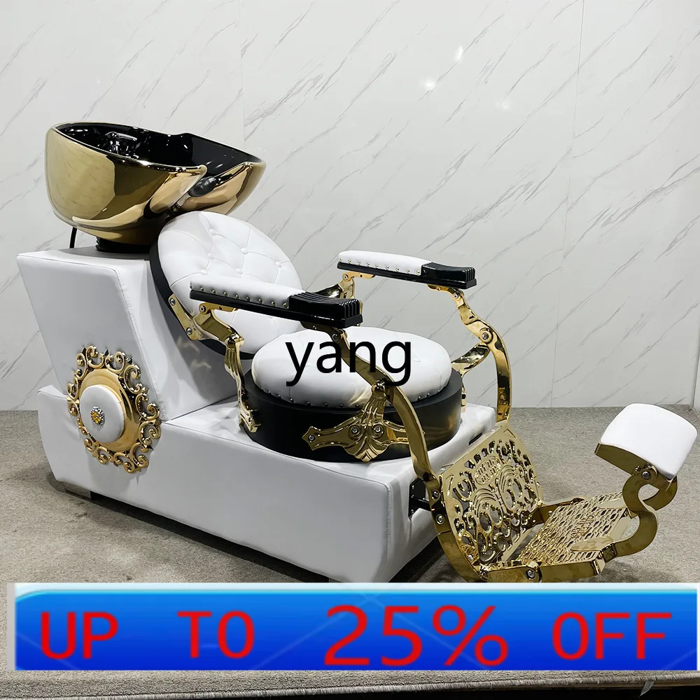 

Ltt retro hair salon chair reclining beauty shampoo