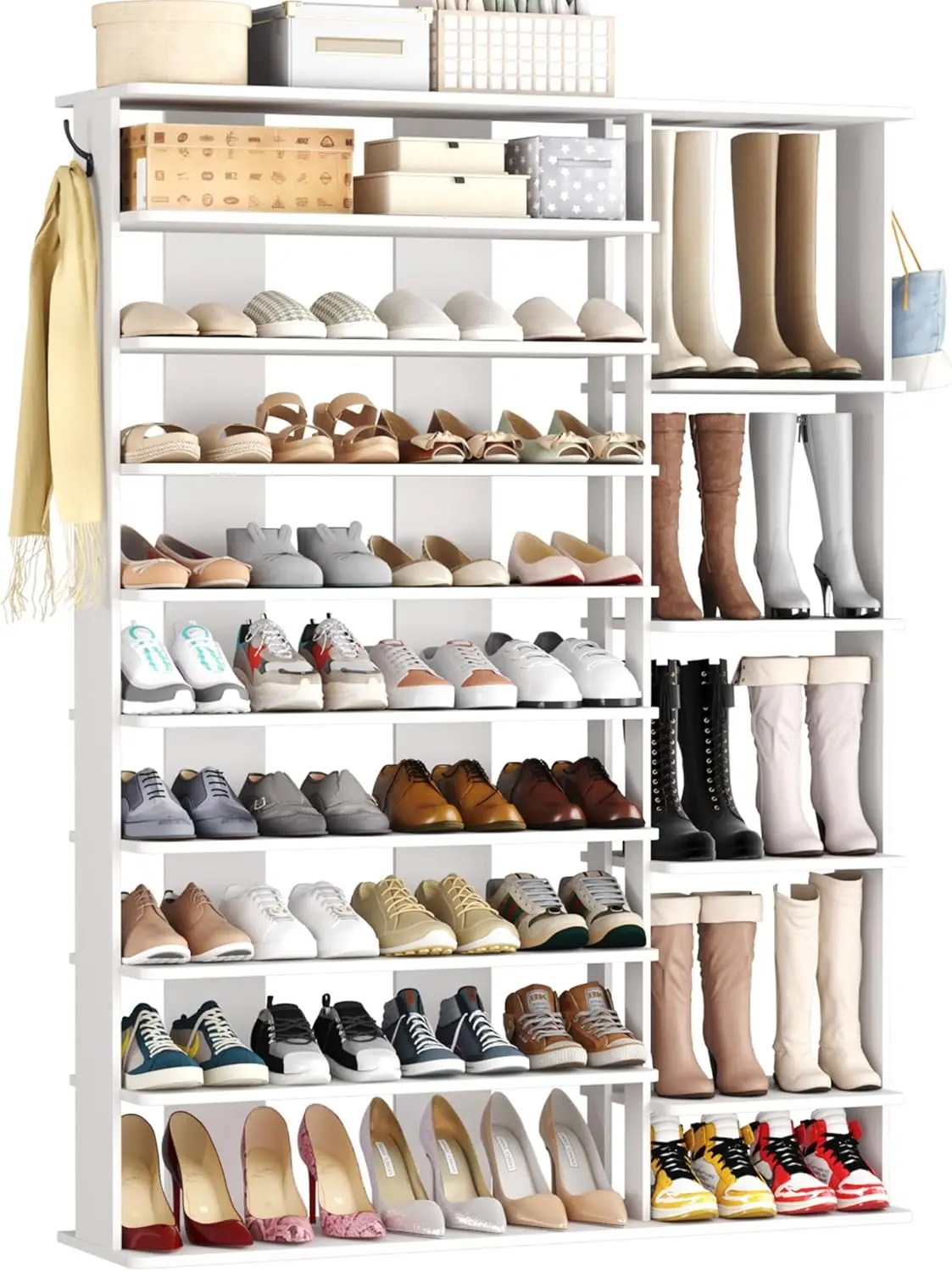 Shoe Storage Rack, 54 Pairs Large Shoe Shelf, 61.8