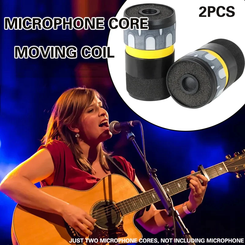 2PCS Dynamic Microphone Cores Capsules Cartridge Replacement Core For Wired Microphone BETA58 UC SLX 2 SLX4 Mic Spare Part