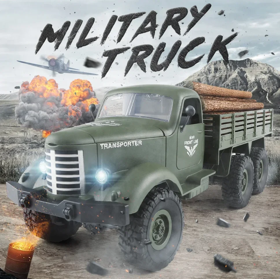 JJRC 1:16 Q60  RC Car Simulation THAAD Six Wheel Military Truck Model Off-Road Climbing Children's RC Car Toys Christmas Gift