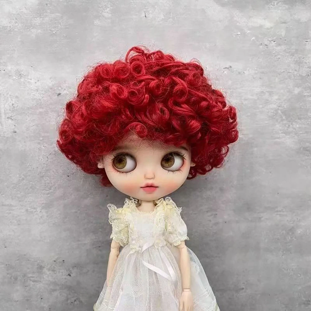 Puppenperücke mit Locken für Blythe-Puppe 1/3 1/4 BJD-Puppe, bunte Haarperücke, Puppenzubehör – Detail 3