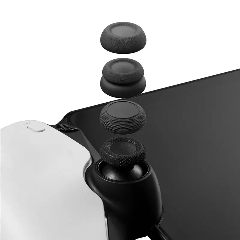 B92B Thumb Grip Set Joystick Cap, Thumbstick Cover for PlayStation Portal PS5, Ergonomic Silicone Grip Black