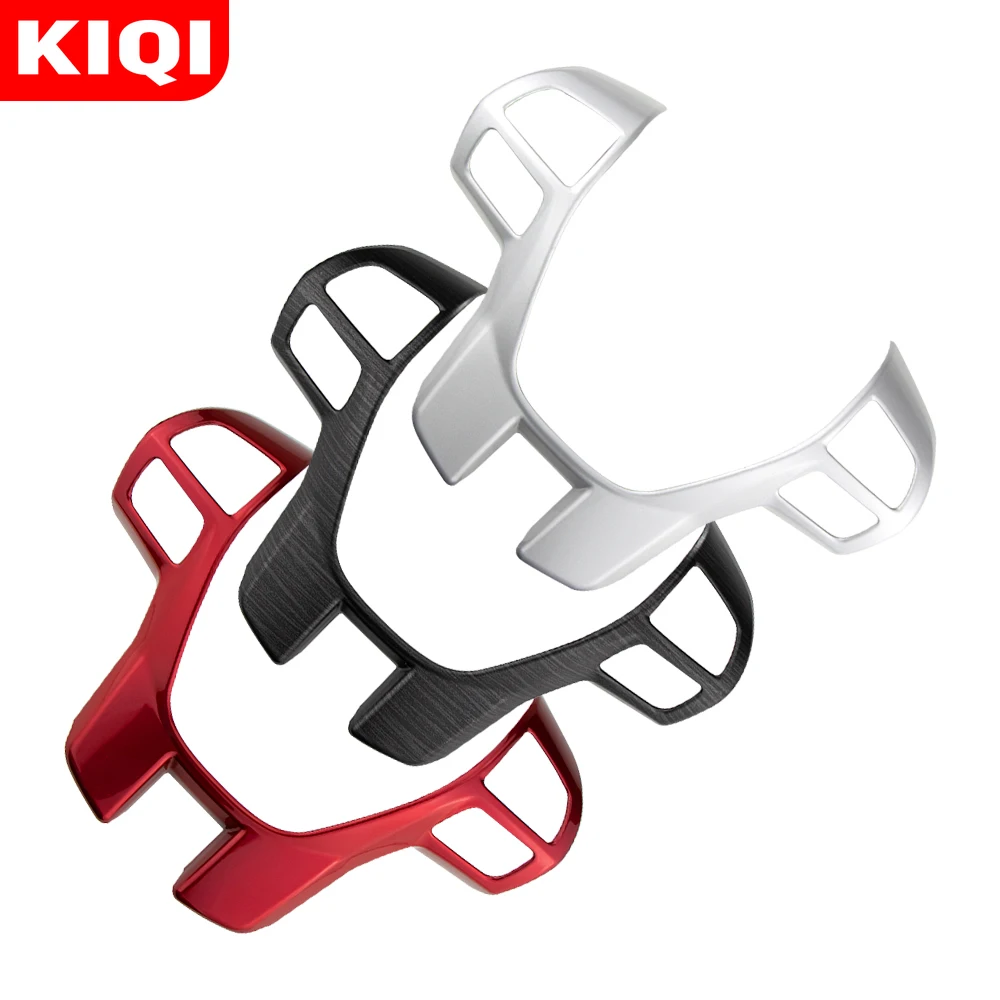 KIQI Car Stickers Fit for Ford Ranger 2015 2016 2017 2018 2019 2020-2022 ABS Steering Wheel Decoration Cover Trim Sticker Acc.