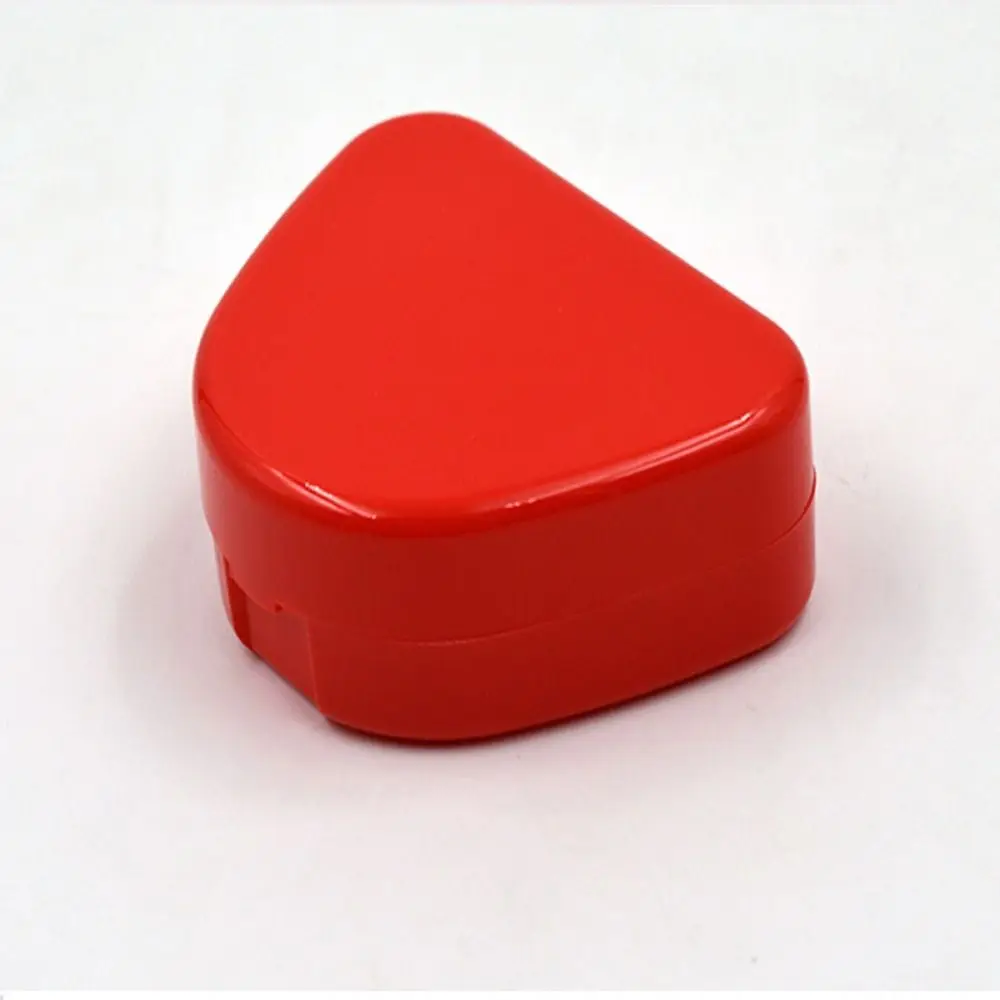 Snap-fit Catch Artificial Tooth Organizer Solid Color Portable False Teeth Storage Box Keep Dry Dental Sleeve Container
