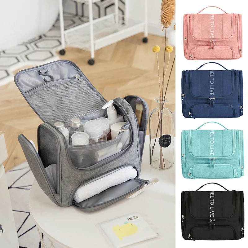 

Waterproof Men Hanging Cosmetic Bag Travel Organizer Makeup Bag for Women Necessaries Make Up Case Wet and Dry Wash Toiletry Bag