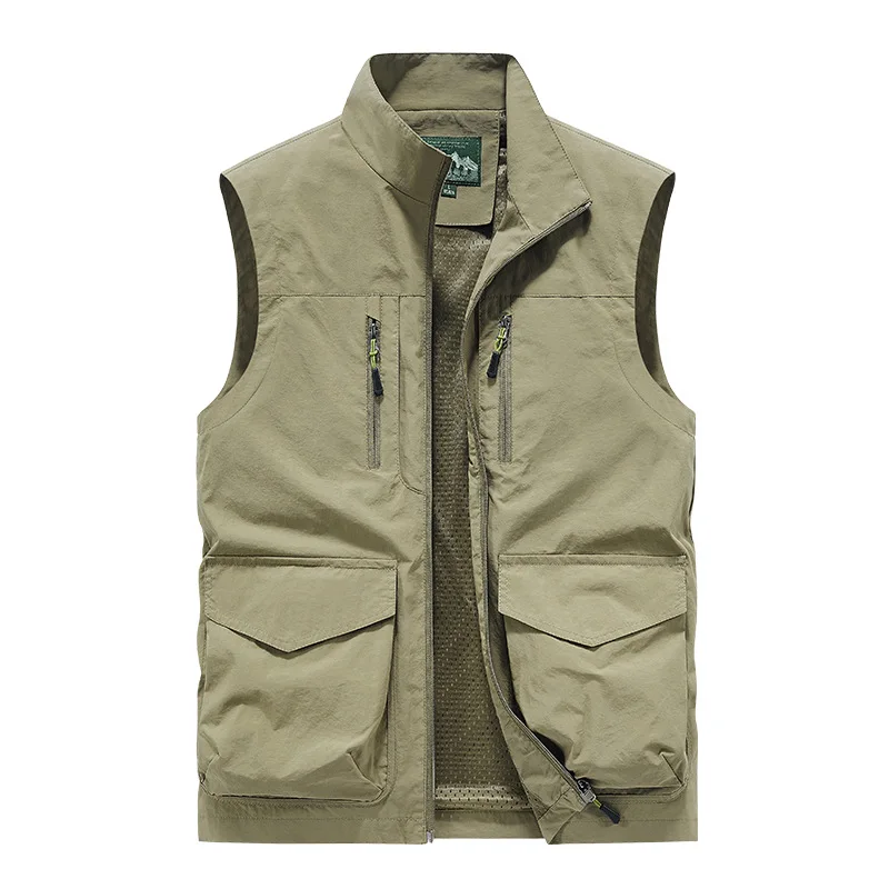 

Men's Waistcoat Jacket 2024 Summer Breathable Climbing Hiking Fishing Work Sleeveless Coat Fitness Joggers Sports Men's Clothing