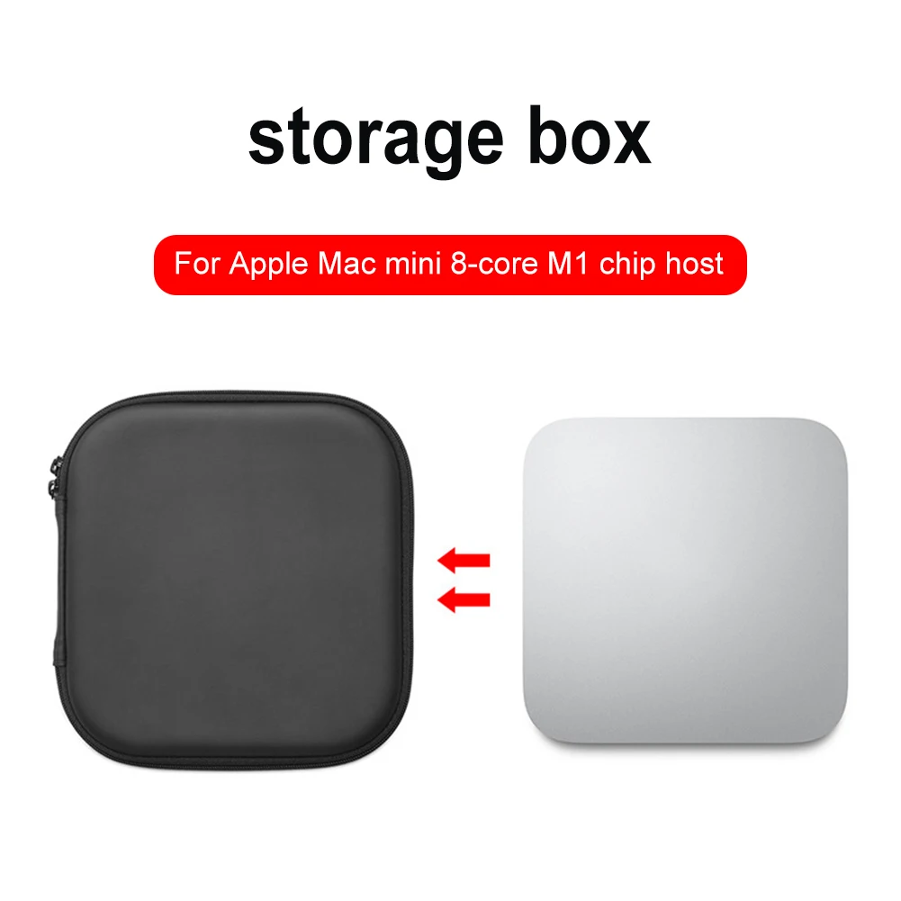 Portable Storage Bag Box Organizer Chip Protective Case Wear-resistant Mini Storage Bag for Apple Mac-Mini 8 Core M1 Chip Host