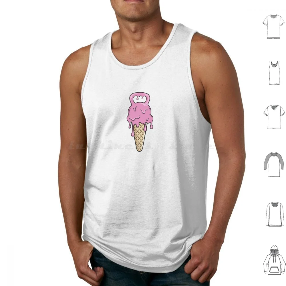 Delicious Ice Cream Kettlebell-Bodybuilding , Strongman , Powerlifting , Weightlifting , Fitness Tank Tops Vest Sleeveless