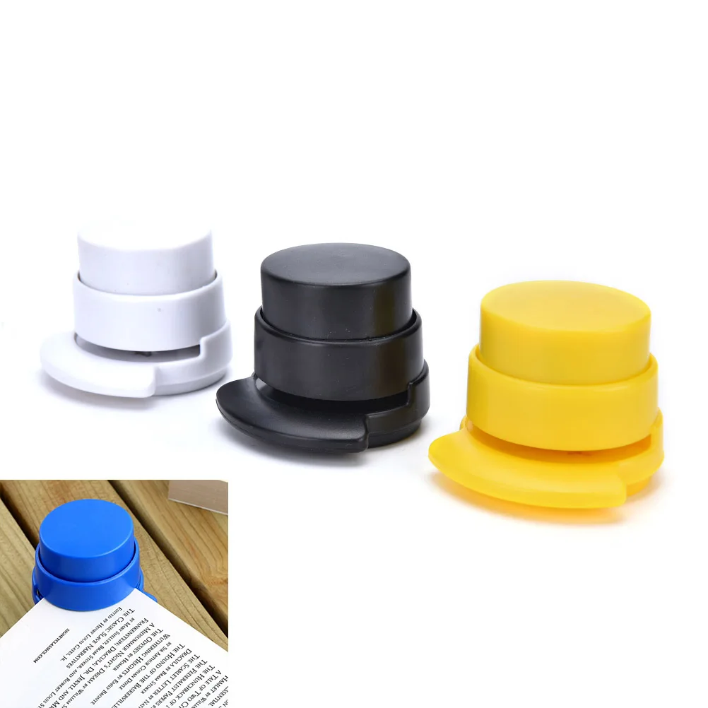 1PCS Office Home Staple Free Stapleless Stapler Paper Binding Binder Paperclip Stapler Color random