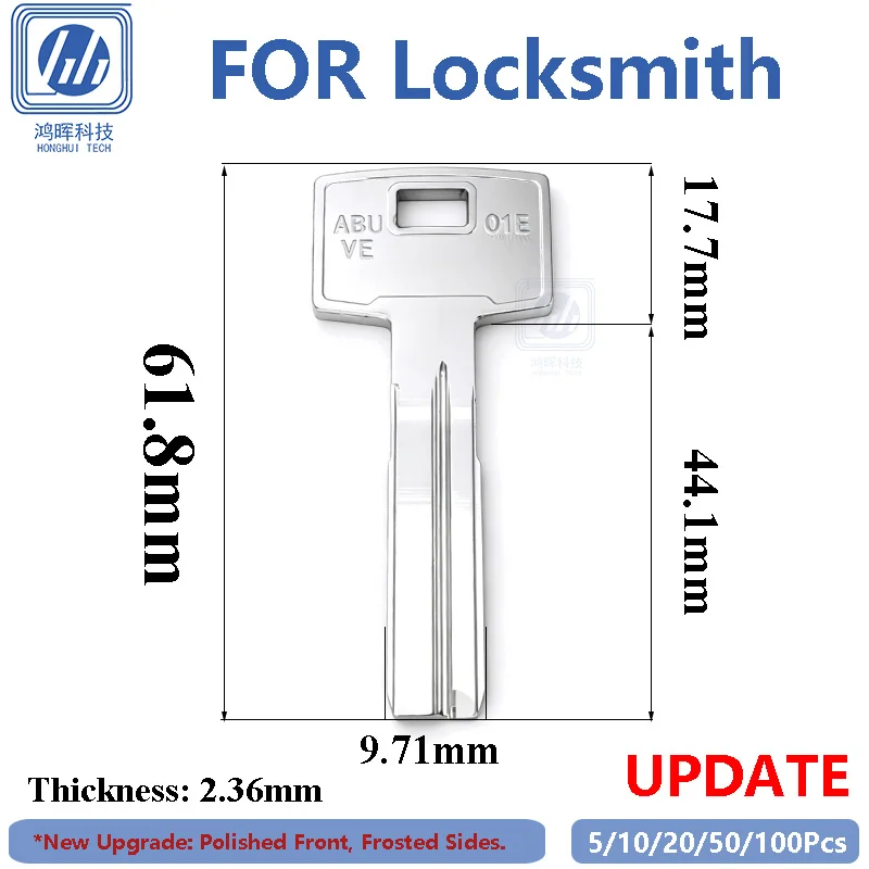 5/10/50/100 Pcs Key Blank Copper Hi-Rel VELA Thickness 2.4mm Silver Color for Home House Door Lock Locksmith New Update