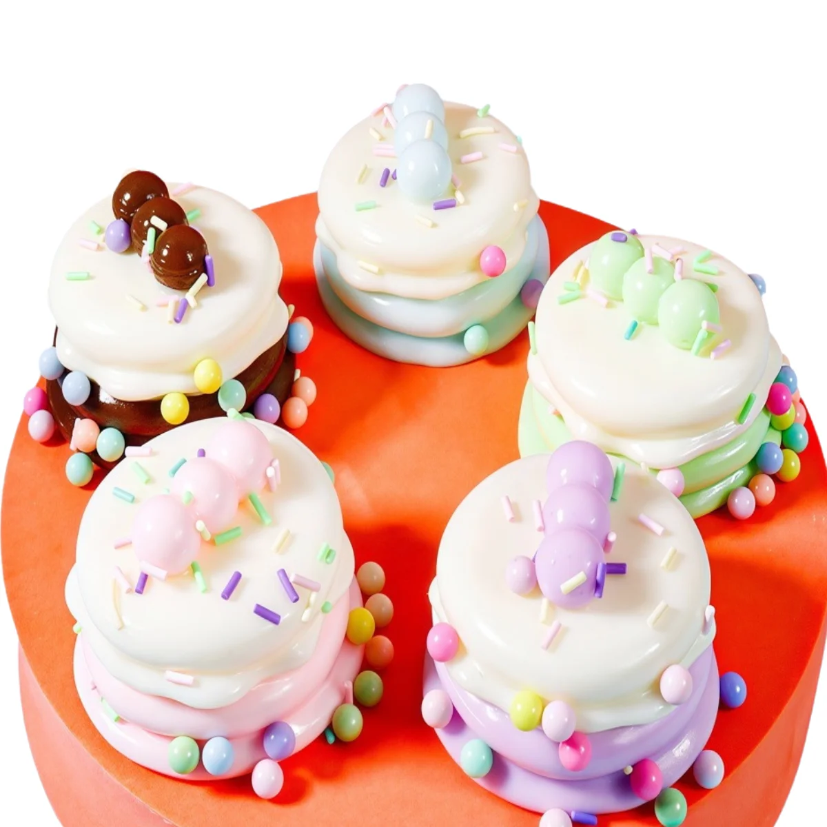 Juguete Sensorial Antiestrés de Malta con Forma de Pastel de Leche de Soja Simulada, de Levantamiento Lento, Suave y Aprietable para Alivio del Estrés y Descompresión