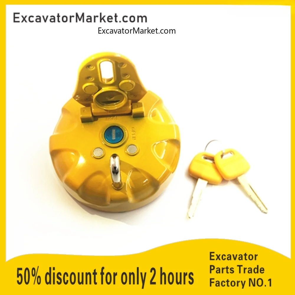 

For HYUNDAI Anti-theft fuel tank cap Diesel tank cover Double anti-theft lock excavator accessories For excavator