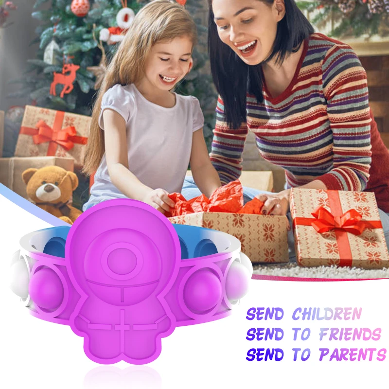 1 stks siliconen decompressie speelgoed kinderen push bubble armband zintuiglijke speelgoed stress knijpspeelgoed