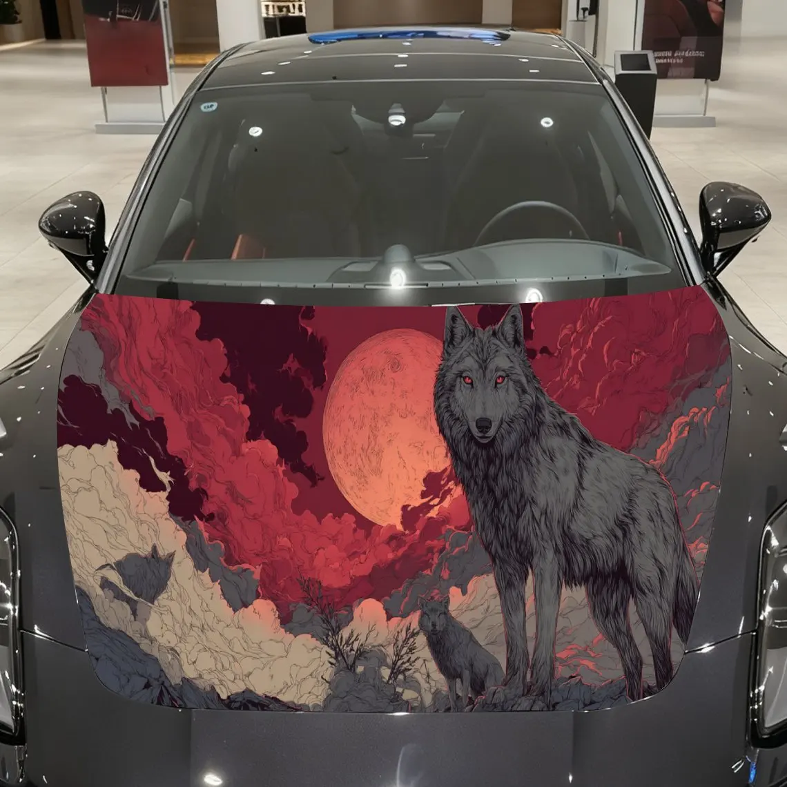

Обертка на капот автомобиля с дикой природой и волком, наклейка на капот автомобиля на тему дикой природы, внешний аксессуар автомобиля, водонепроницаемый и самоклеящийся автомобильный чехол Sti