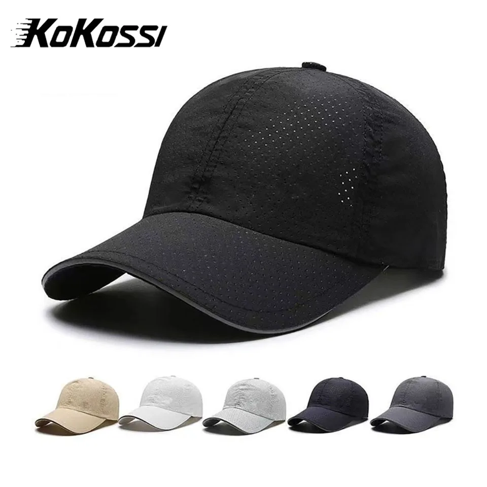 

KoKossi летняя спортивная кепка на открытом воздухе с дышащей сеткой, регулируемая быстросохнущая бейсболка, бейсболка унисекс, защита от солнца, бег