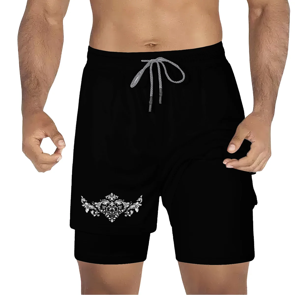 Heren Hardloopbroek 2 In 1 Dubbeldeks Sportshorts Sportkleding Gym Fitness Korte Broek Training Joggingbroek Herenkleding