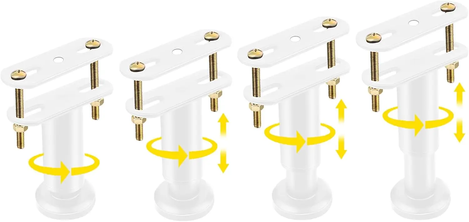 

4 шт. опорные ножки кровати с регулируемой высотой [с винтами] 3,15–4,72 дюйма, металлические сверхмощные сменные ножки для кровати Опора для кроватей L