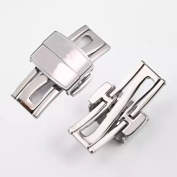 

316L Stainless Steel Folding Buckle For Patek Strap For Philippe Butterfly Clasp PP Quality Deployment Button 18mm