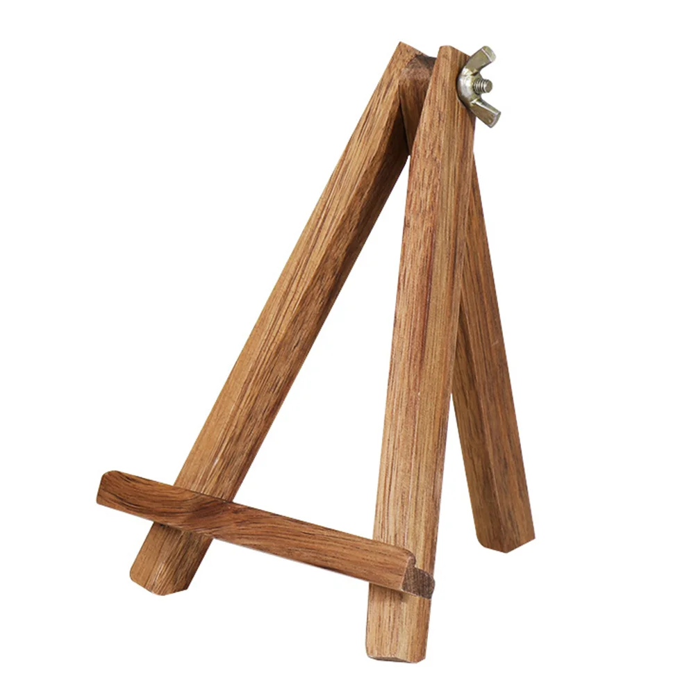 Wooden Tripod Display Stand Phone Holder Pone Holding Painting Placing Rack Shelves