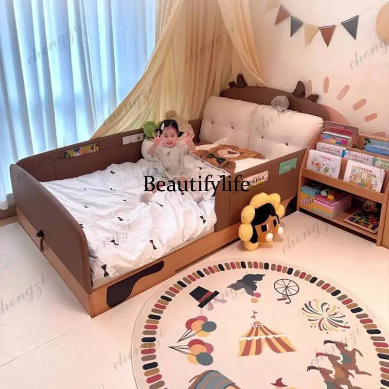 PPP White Simple Kids Beds Expandable Normal Luxuce Single Modern Girls Kids Bed Style Design Custom