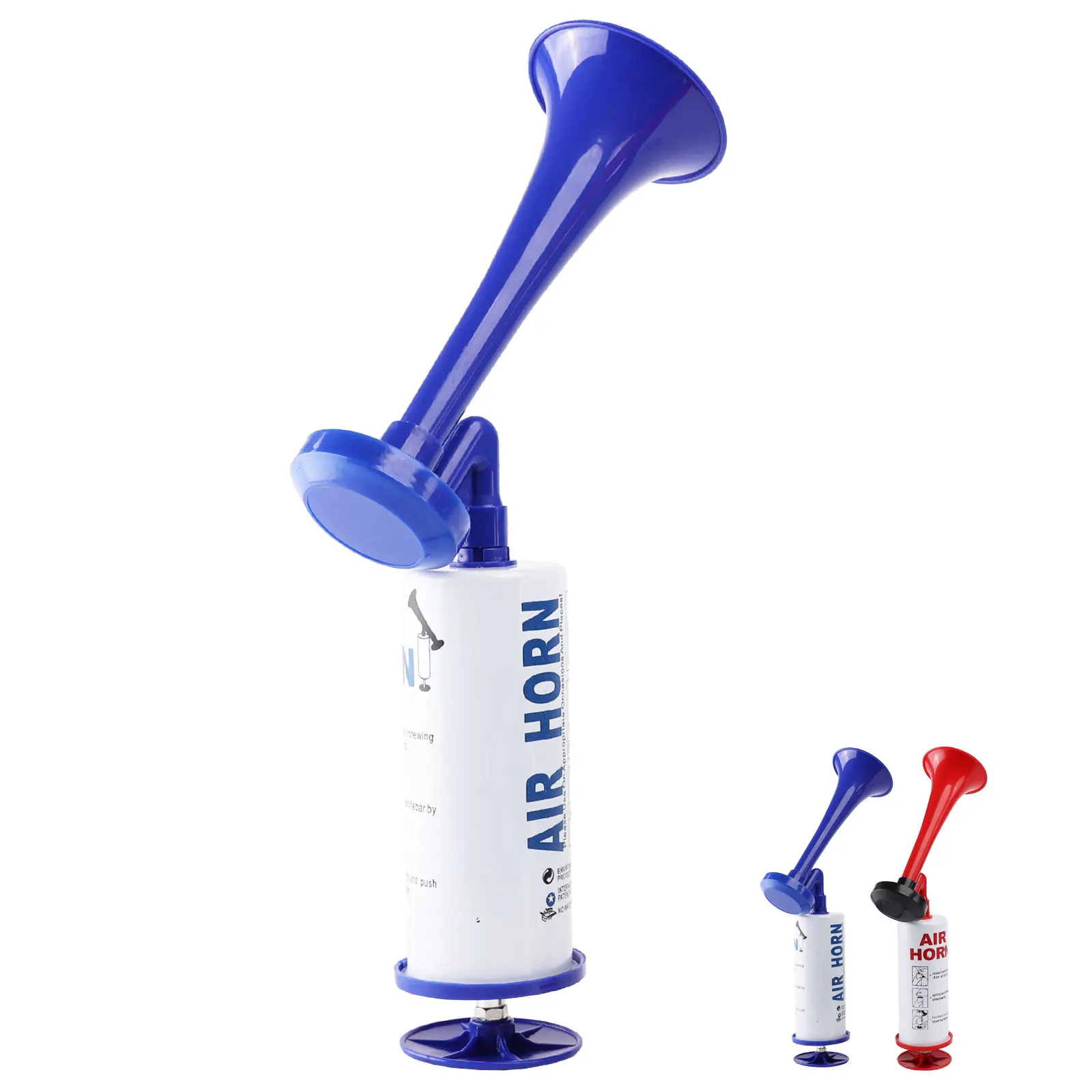 Reusable Air Horn, Aluminum Handheld Air Pump Horn for Marine Safety, graduation，Sporting Events, Birthdays, Parties