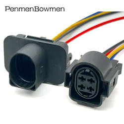 1 Set 4 Pin Auto 3.5mm Light Lamp Electrical Cable Connectors Female Male Wire Harness Plug For 1H0973734