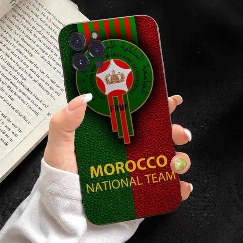 Morocco Flag Phone Case Silicone Soft for iphone 14 13 12 11 Pro Mini XS MAX 8 7 6 Plus X XS XR Cover