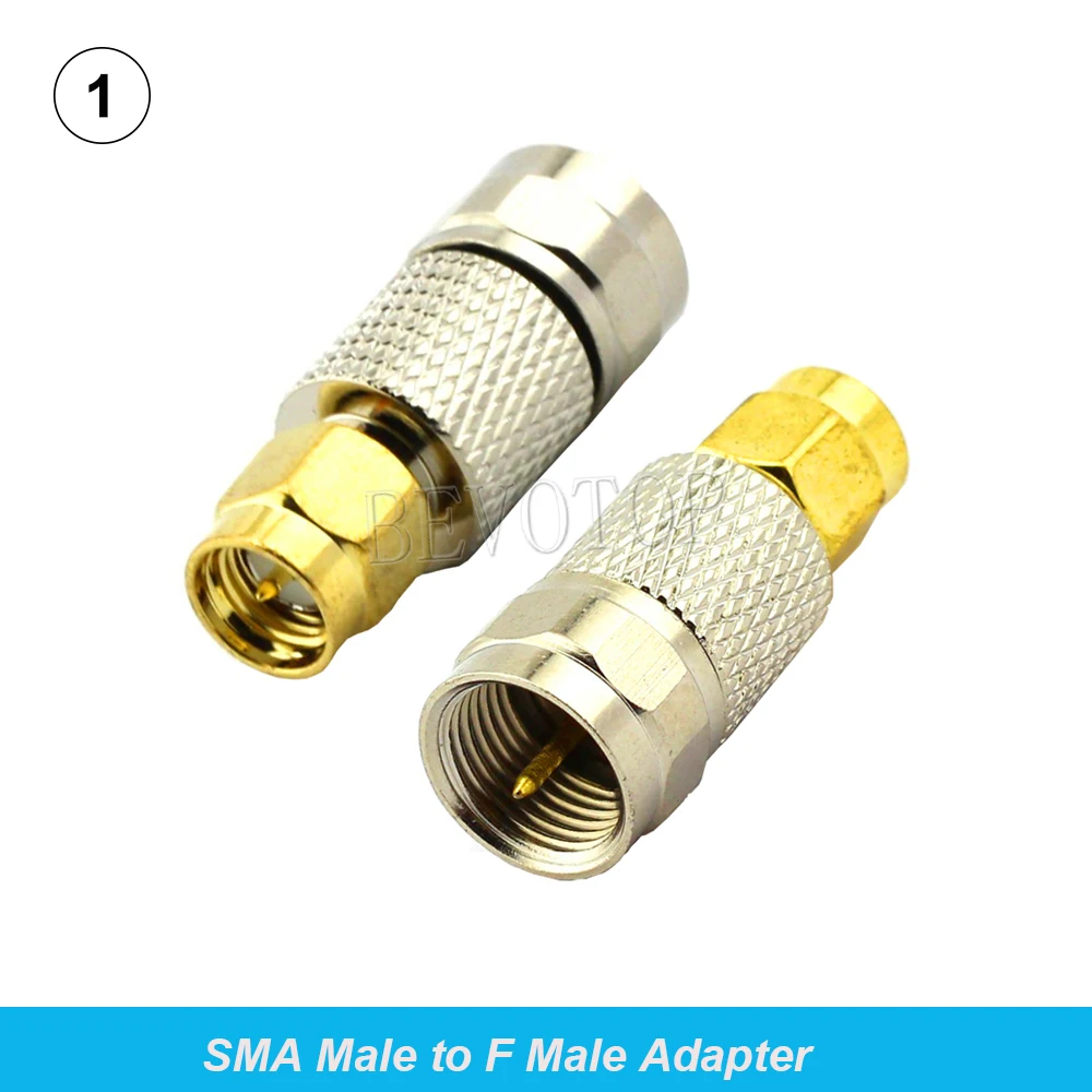 10Pcs/Lot SMA to F TV Female Male Straight Adapter SMA Male to F Female Jack RF Coax Connector Brass Gold Plated High Quality