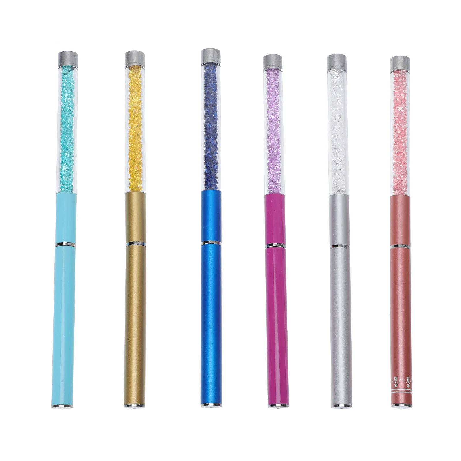 6 قطعة فرشاة الحاجب ماسكارا قضيب حجر الراين لاش مشط المحمولة ماكياج العرض لصالون المنزل استخدام البلاستيك رمش عصا أداة #4