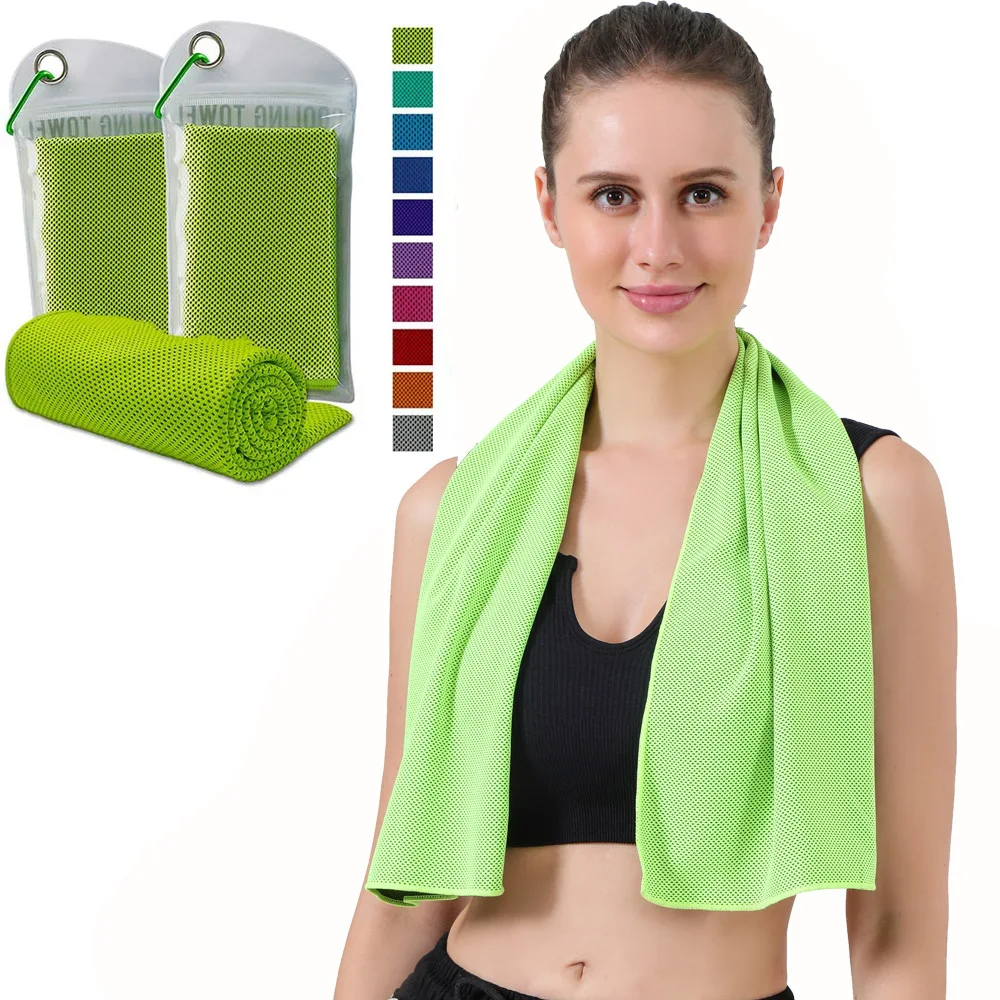 Summer Cooling Ice Towel Yoga Fitness Cold Feeling Towel Quick Dry Breathable Sports Ice Cooling Bandana