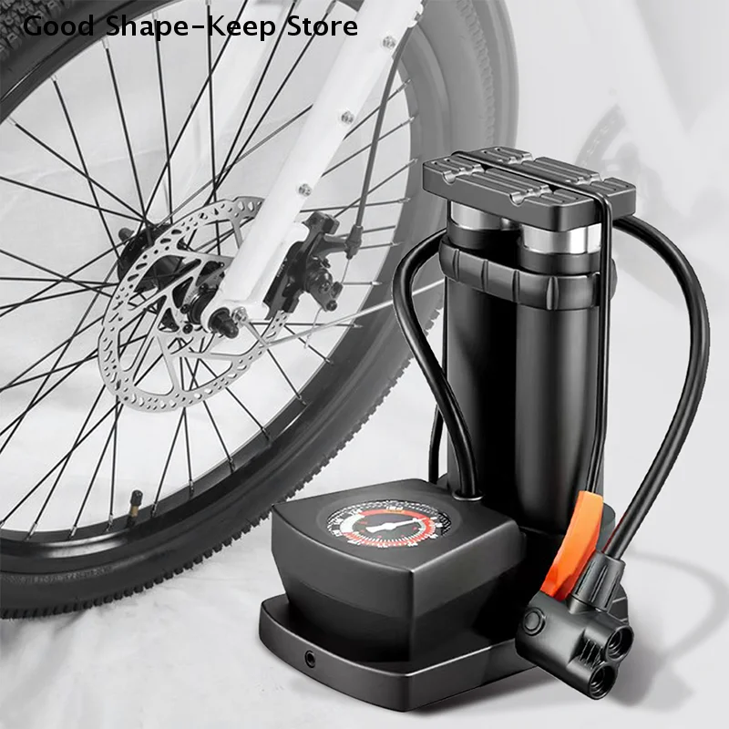 

Bicycle Foot Pedal Air Pump Universal MTB Bike Home Pedal Inflator With Gauge High Pressure Pump Tire Air Inflator Accessories