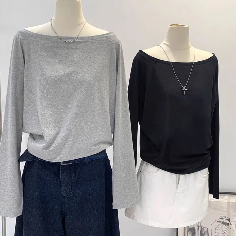 Camiseta de Manga Longa Gótica Harajuku Vintage Punk Emo para Meninas, Sexy, Slim, Chic, Estampada, Crop Tops Grunge Y2K, Estilo Streetwear Feminino