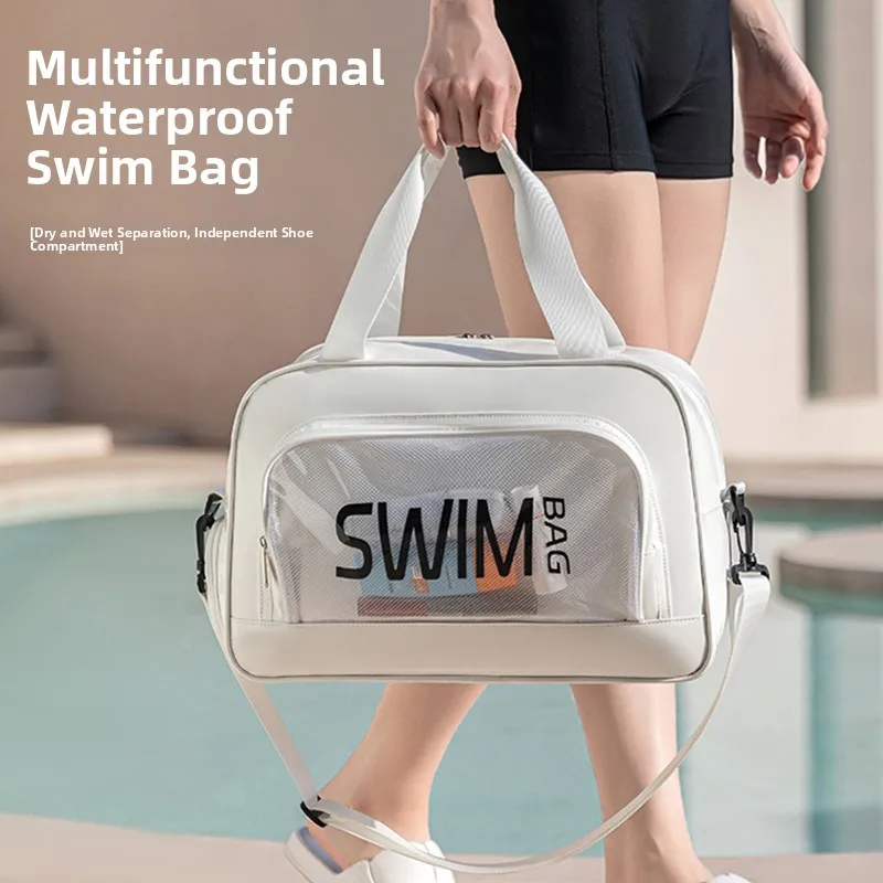 

Водонепроницаемая сумка для плавания с разделением на сухое и влажное отделения, дорожная сумка для хранения снаряжения для активного отдыха, фитнеса, купания, туалетных принадлежностей, унисекс для молодежи