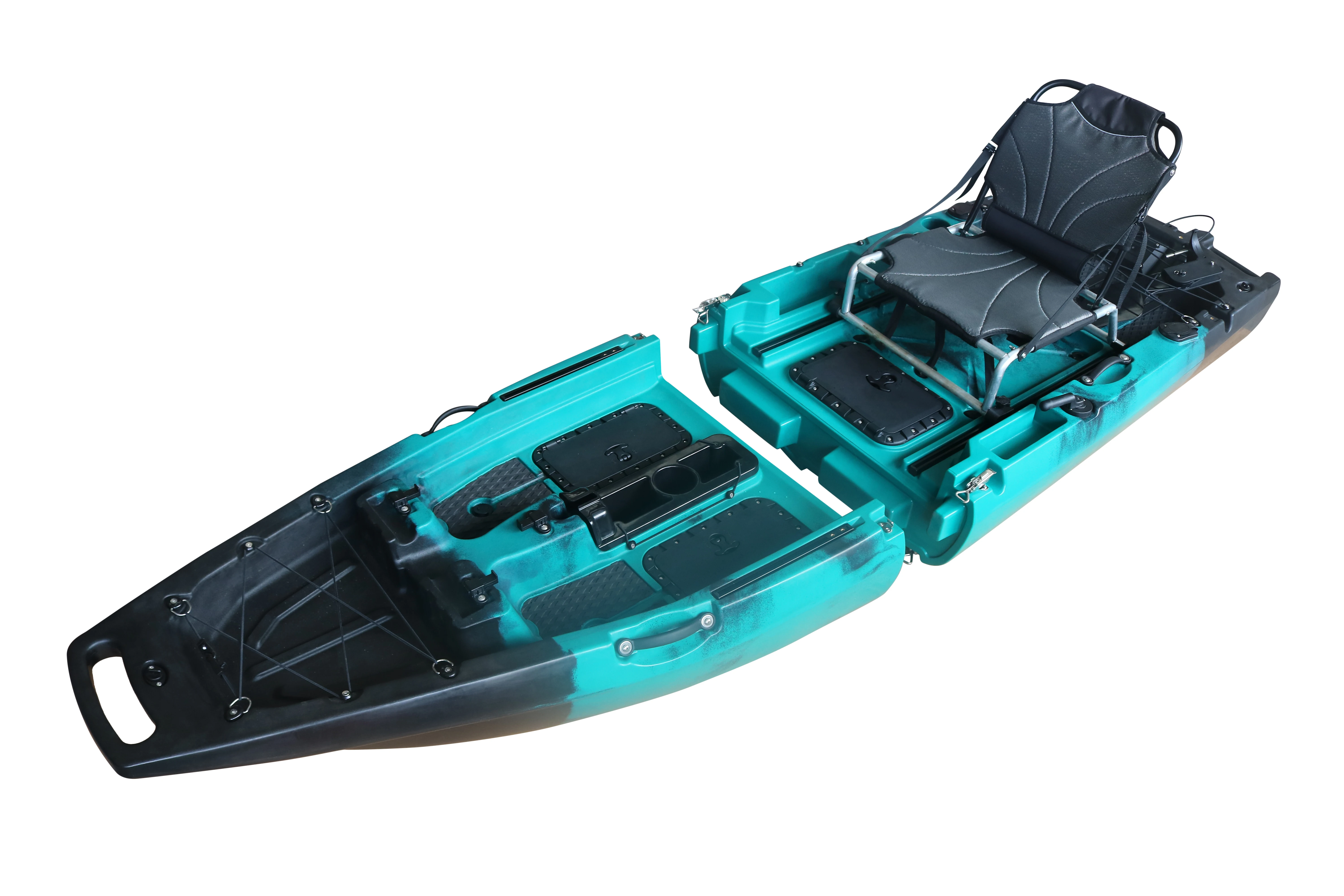 Vicking Kayak da 9 piedi con elica Ocean Pedal Drive Kayak da mare modulare in HDPE per 1 persona per la pesca Fiumi in materiale scafo in HDPE