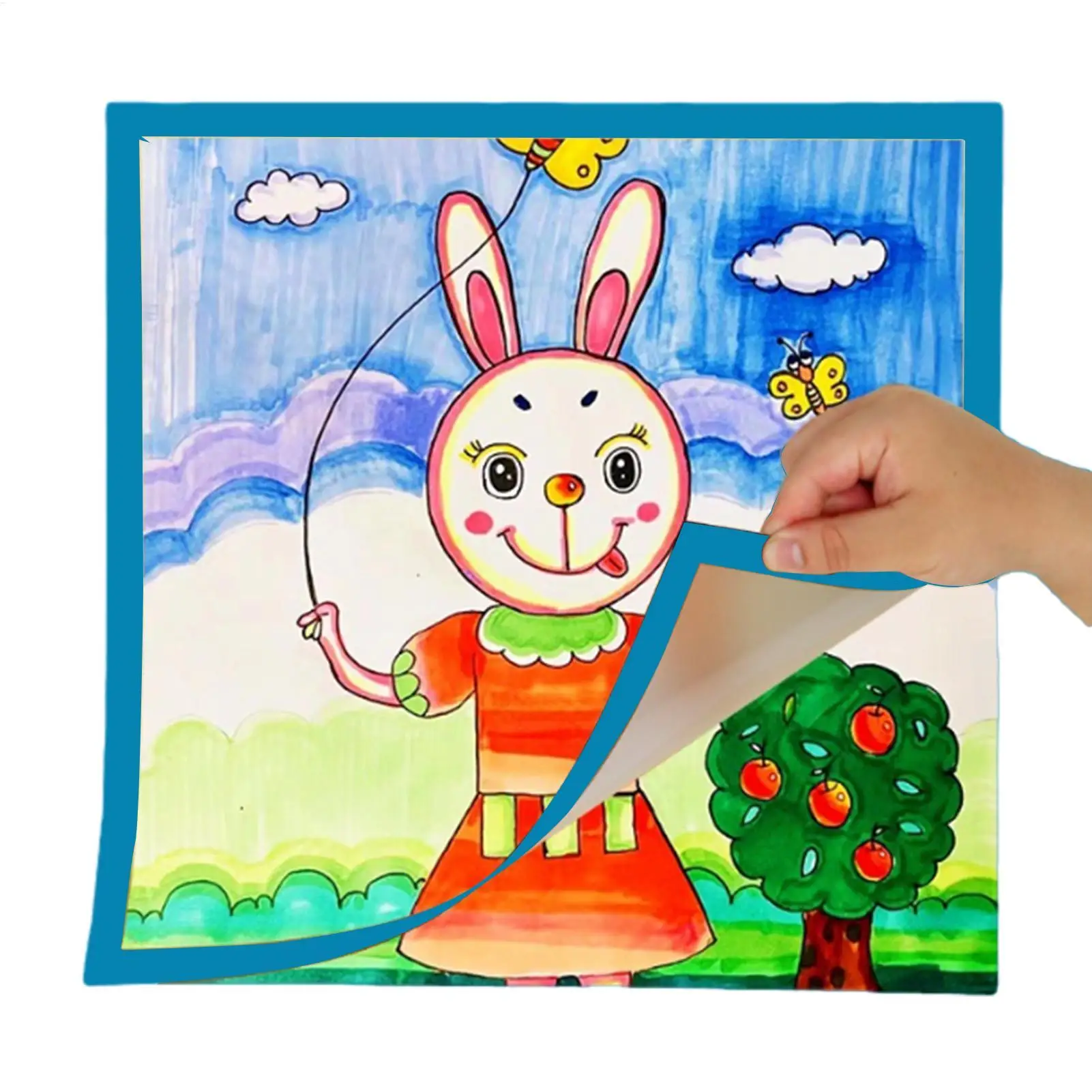 Self-Adhesive Rhinestones Painting Frame PVC Picture Frames Square Photo Frame Painting Accessories For Wall Or Tabletop 30x30cm