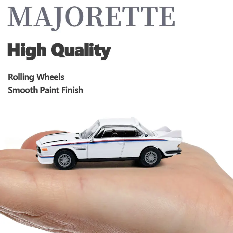 마조레트 다이캐스트 자동차 1:64 컬렉션 BMW 3.0 CSL 고급 고정밀 토요타 부가티 포르쉐 1/64 자동차 모델