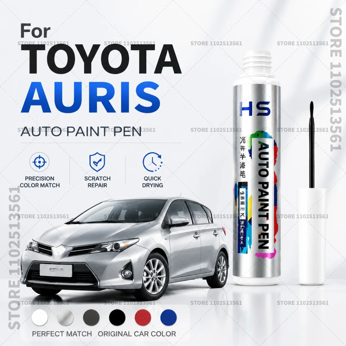 Touch Up Paint Pen Car Paint Scratch Repair Tool Super white Orange Blizzard Pearl Magnetic grey blue For 2006-2018 TOYOTA AURIS
