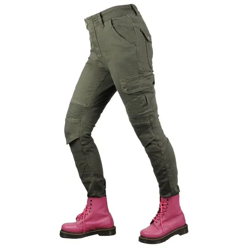 Locomotive Wear Resistant Riding Protection Pants Loong Biker Motorcycle Cycling Protective Jeans Female Moto Knight Trousers