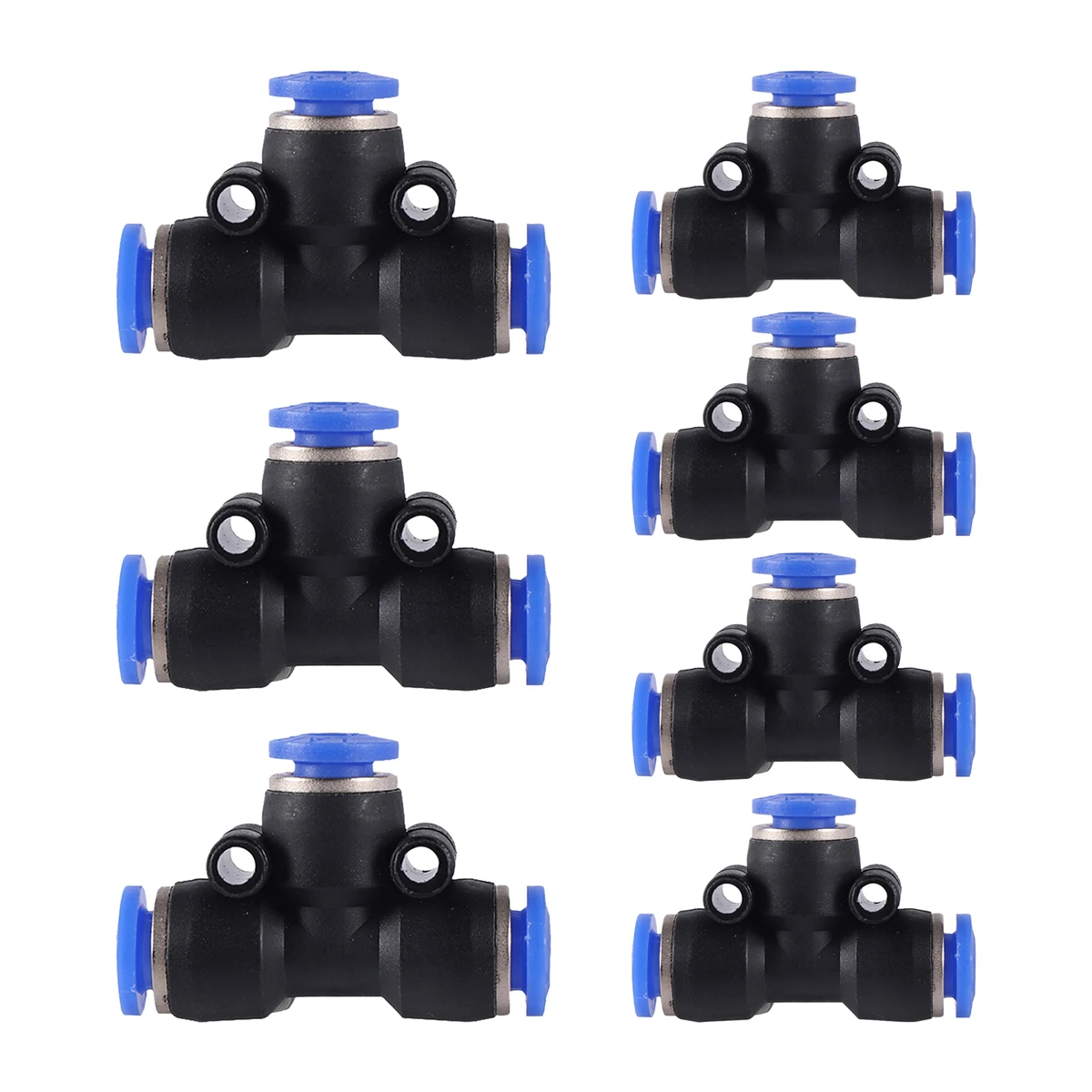 OD 4/6/8/10/12/14/16mm Slip-lock Tee Quick Connector Water Hose Splitter Adapter 3-Way Home Kitchen Balcony Pipe Fitting 1/10Pcs