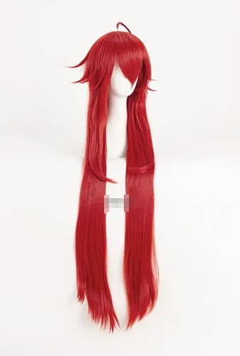 Parrucche DxD delle scuole superiori parrucca Rias Gremory 100cm parrucca Cosplay per capelli sintetici resistenti al calore rosso lungo + cappuccio per parrucca