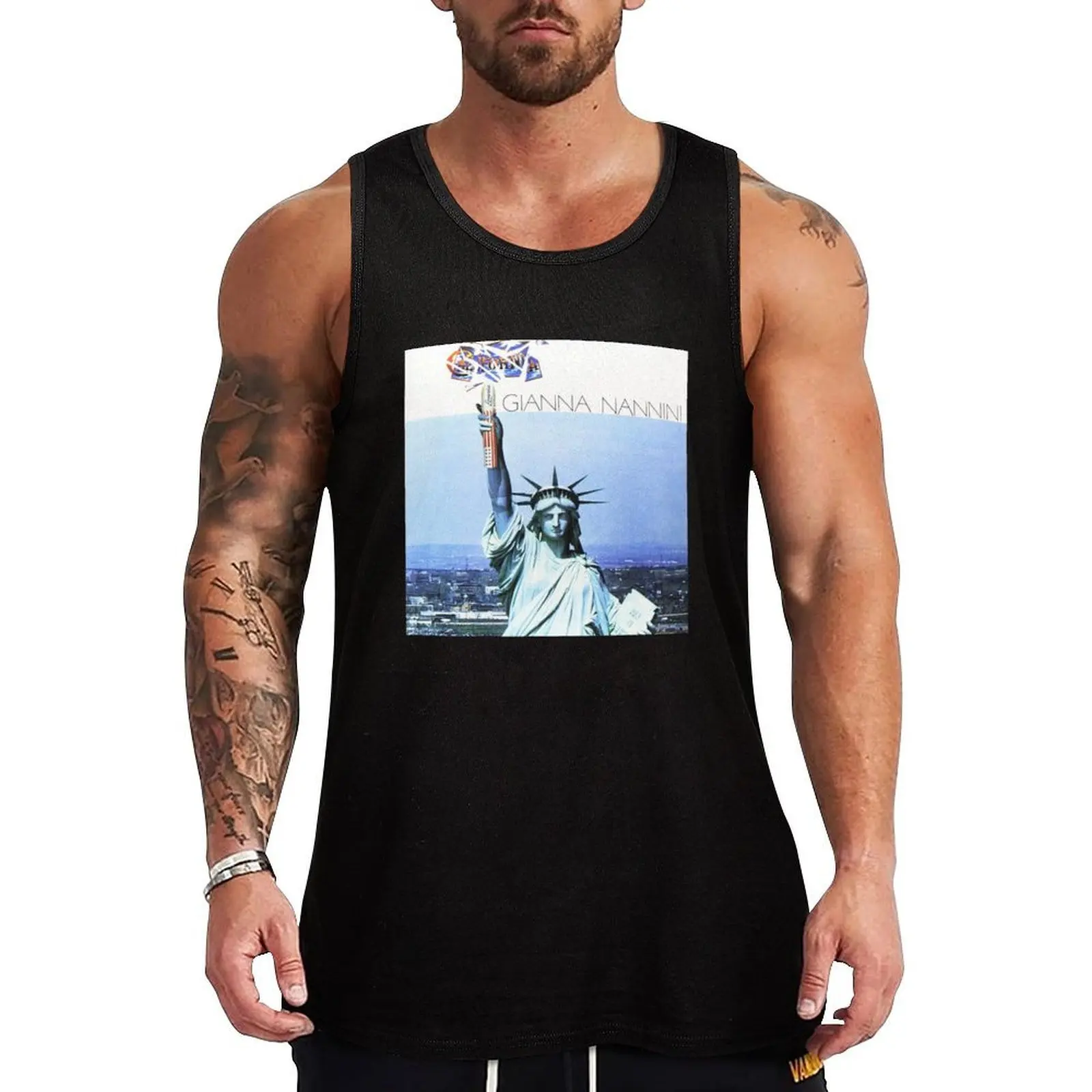 

Gianna Nannini - California album 1979 Tank Top Sportswear for men sleeveless Men's t-shirts Man gym clothes