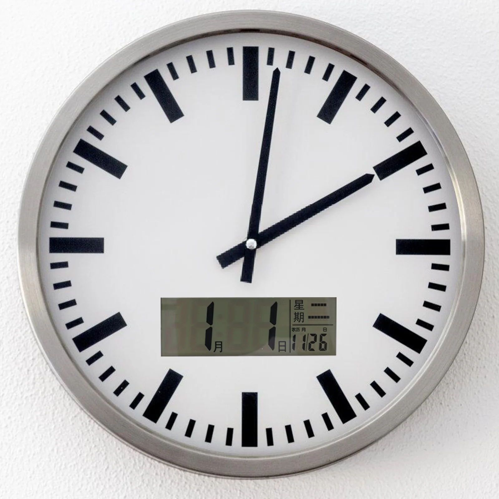 Advent Calendars Wall Clock with Temperature Digital Perpetual Display Electronic for