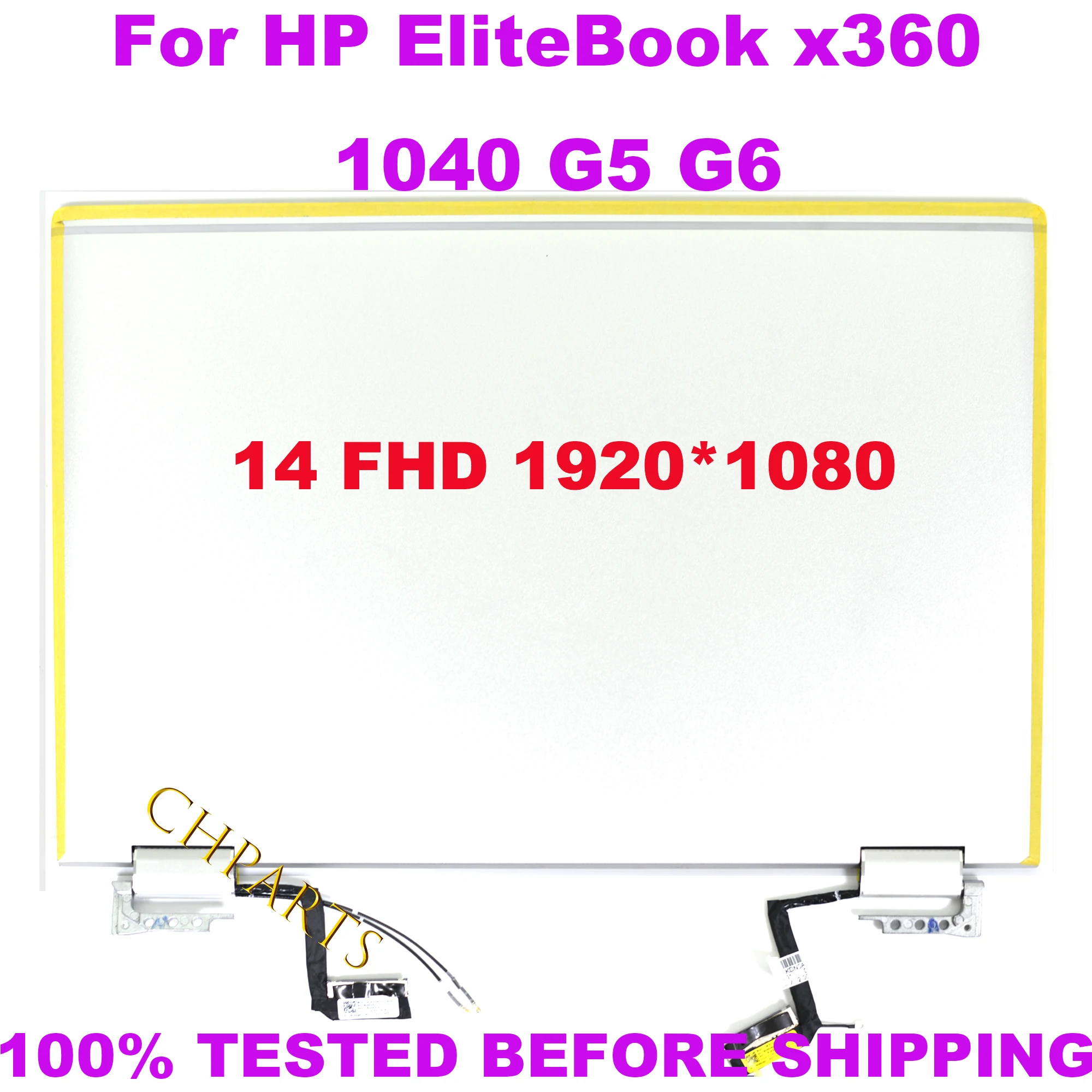 

14-Inches FHD UHD For HP EliteBook x360 1040 G5 G6 LCD Touch Screen Replacement Full Assembly With Hinges L42962-001 L42311-00