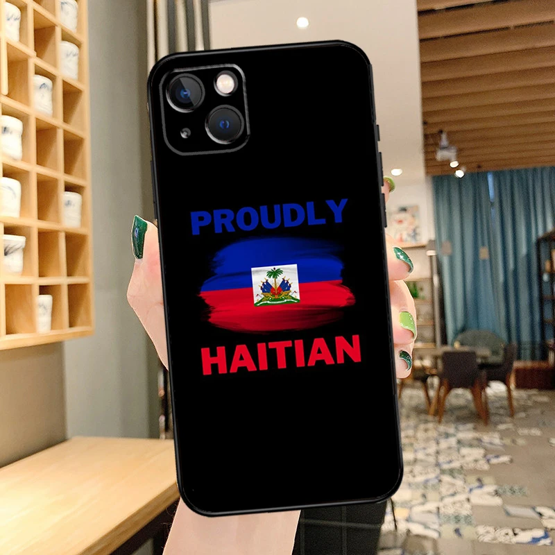 Haiti-Haitian-Flagge-Telefonhülle für iPhone 11, 12, 13, 14, 15, 16 Pro Max, Mini-Rückseite für iPhone XR X XS Max Plus
