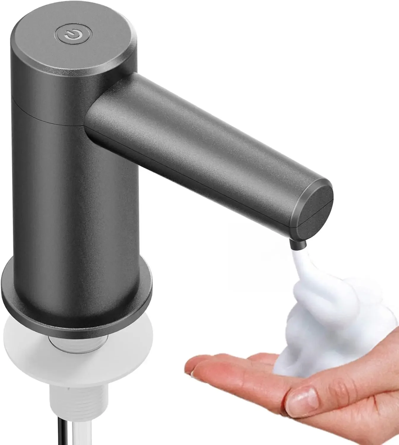 Automatic Sensor Soap Dispenser Built in Kitchen Sink Bathroom Countertop USB Plug in Foam Liquid Pump 2 Mode with 100cm Tube