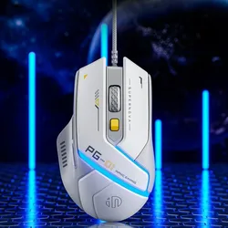 Inphic-Souris de jeu filaire Pg1 RGB, 12800Hz, pigments Partenaires, 1000 ug I 6 prédire, pour ordinateur